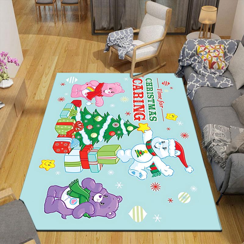 1Pc Christmas Joyful Characters Rug Office Carpet Indoor Outdoor Doormat Nonslip Soft Living Room Christmas Halloween Gift D292215