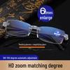 HD Anti-Blue Light Auto-Adjusting Zoom Reading Glasses - Black Tech Design