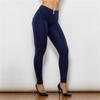 Shascullfites Melody Dark Blue Waterproof Leggings Booty Lift Women's Pants Vintage Elastic Cotton Women's Sports Pants