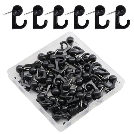 50 шт. канцелярская кнопка с крючком пластиковая коробка черная прозрачная пробковая доска для объявлений доска настенная карта фото фиксация канцелярская кнопка офисные товары для дома