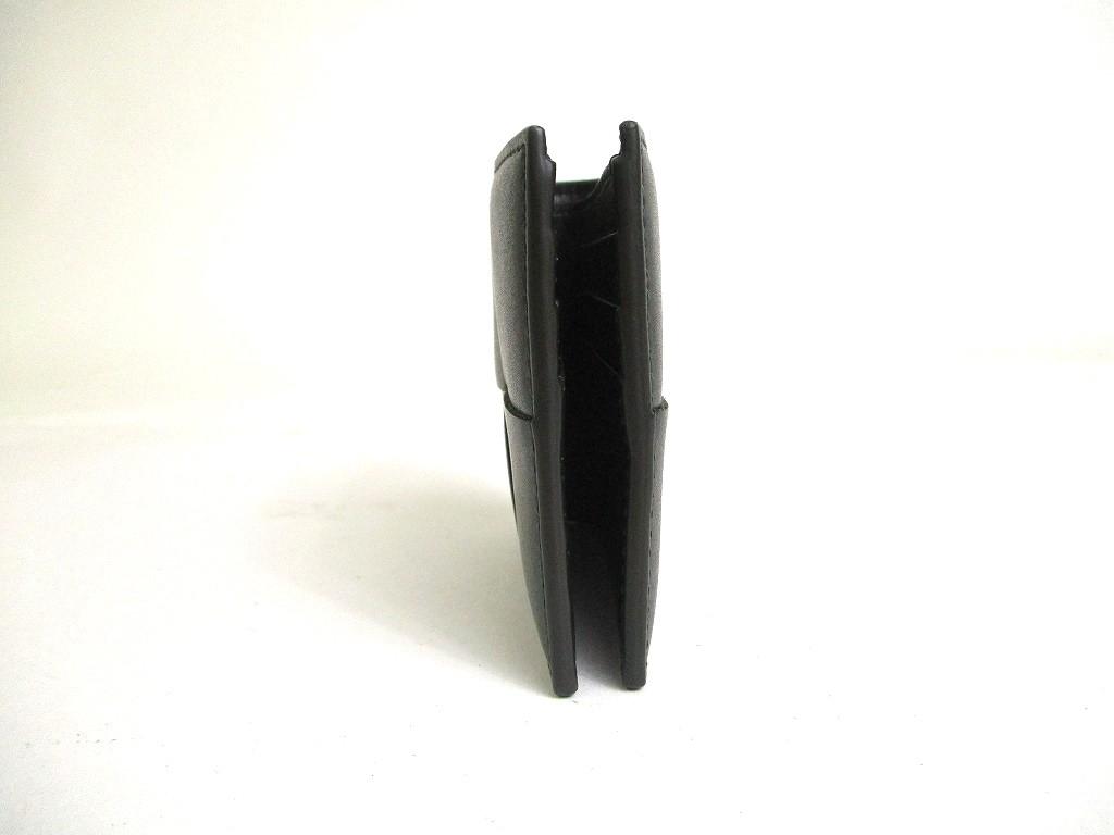 Оригинальный черный кожаный кошелек для купюр BOTTEGA VENETA с кассетой, складной, #a417, восстановленный