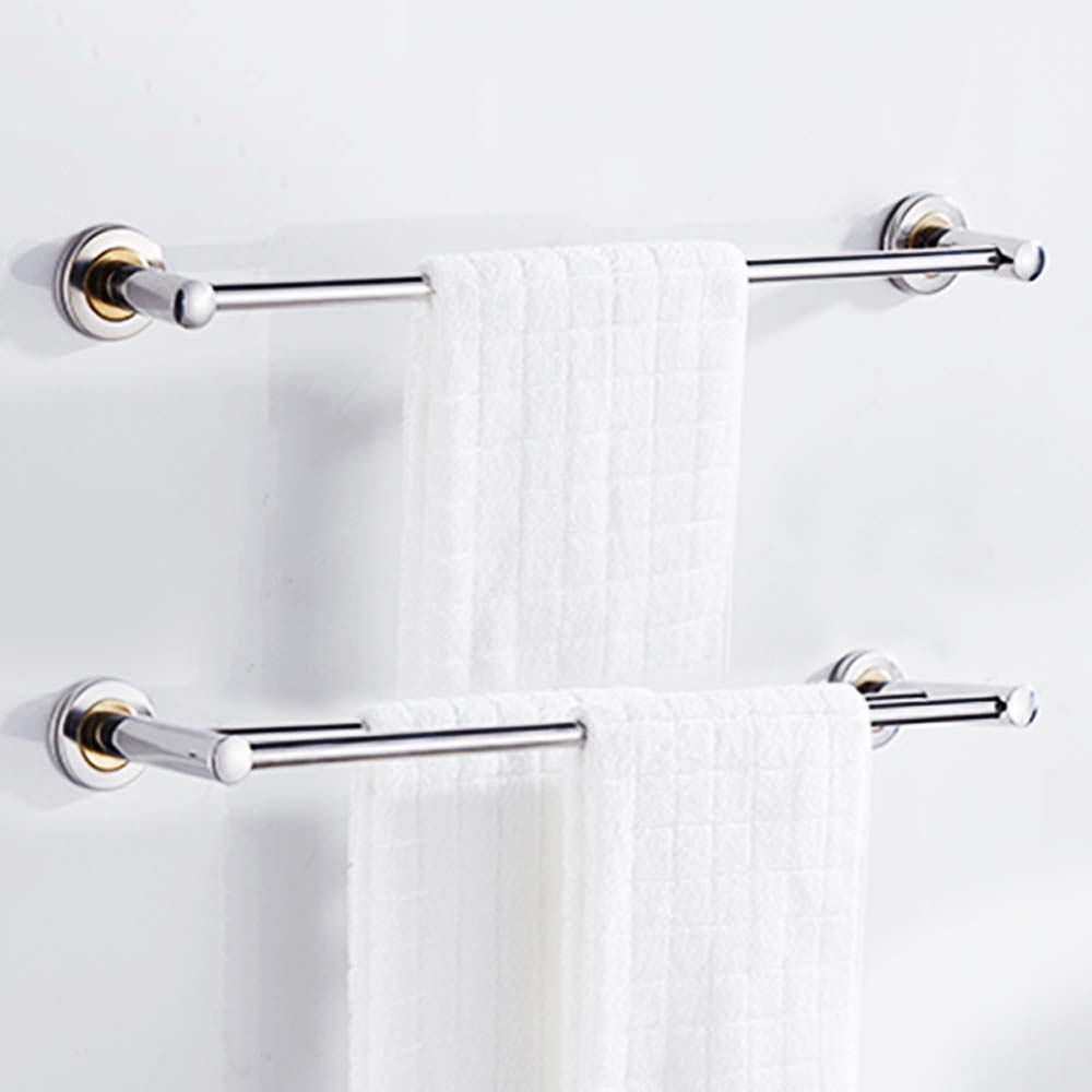 Steel Double Hanger Wall Mounted Shelf Holder Towel Rack Towel Rail Towel Bar Bathroom Accessories