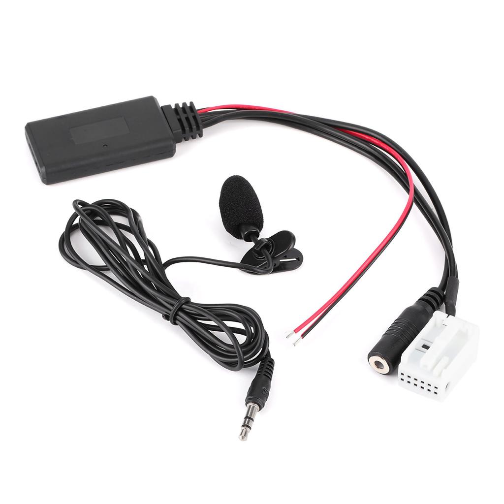 12Pin Bluetooth Audio Cable Car AUX Adapter Connector with Microphone Fit for Citroen Berlingo