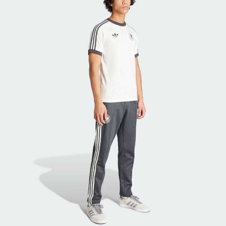 adidas Оригинал BECKENBAUER Германия ТРЕК Костюмные брюки Мужские Графитовый Черный IU2101