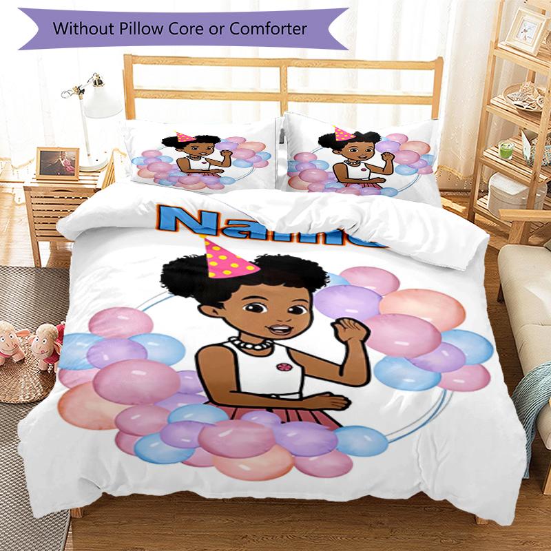 3pcs Custom Name Gracie's Corner Bedding Set Duvet Cover Closure Includes 1 Duvet Cover & 2 Pillowcases, Soft and Comfortable for All Seasons.