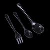 50/100Pcs Disposable Mini Dessert Tasting Spoons Fork For Ice Cream Cake Jelly Pudding Party Transparent Plastic Serving Spoons
