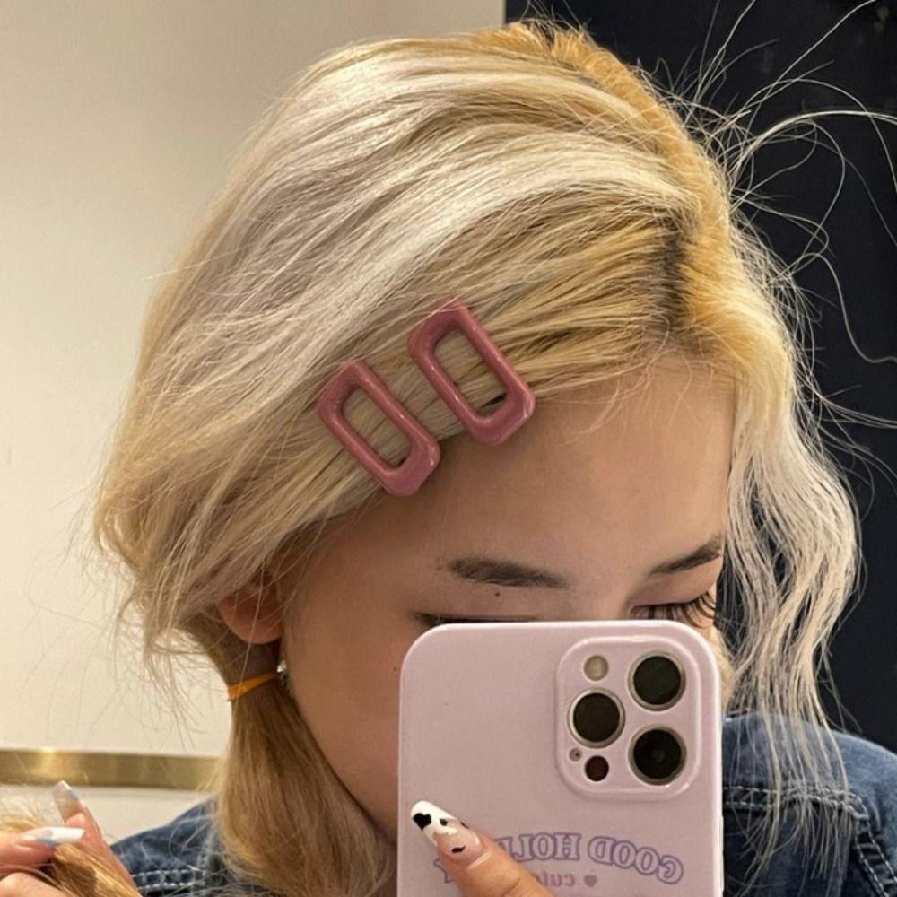 1 pair All Match Hair Clips Square Headwear High Quality Hair Accessories