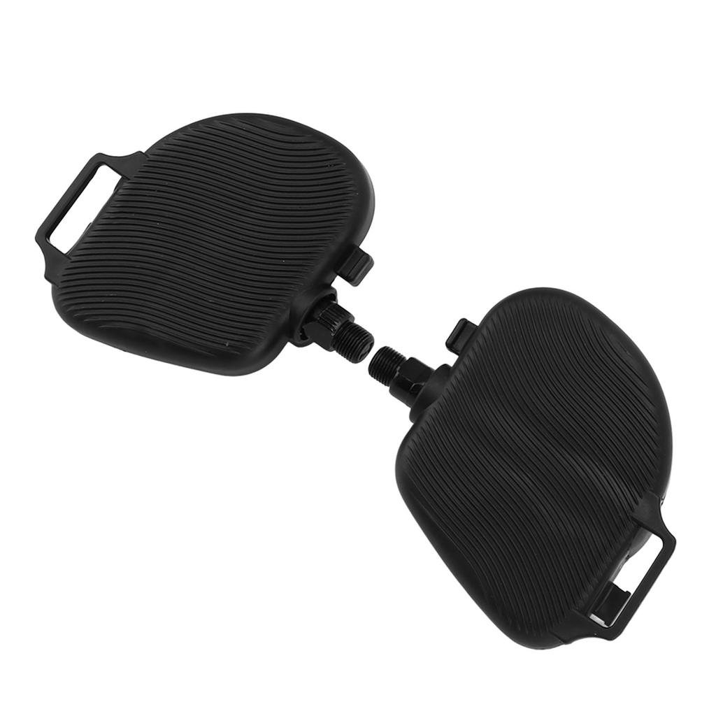 1Pair Exercise Bike Pedals Anti Slip Strip Pattern Portable Exercise Bike Parts with Adjustable