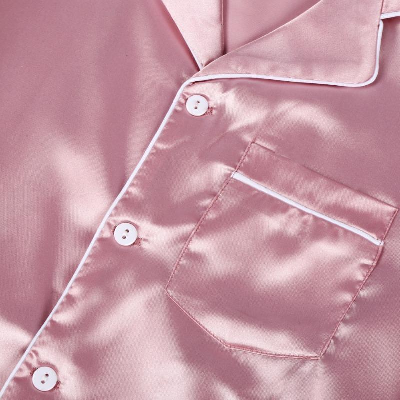 Летний комплект пижамы однотонного цвета для маленьких девочек и мальчиков, блузка с длинными рукавами, топы + брюки для сна