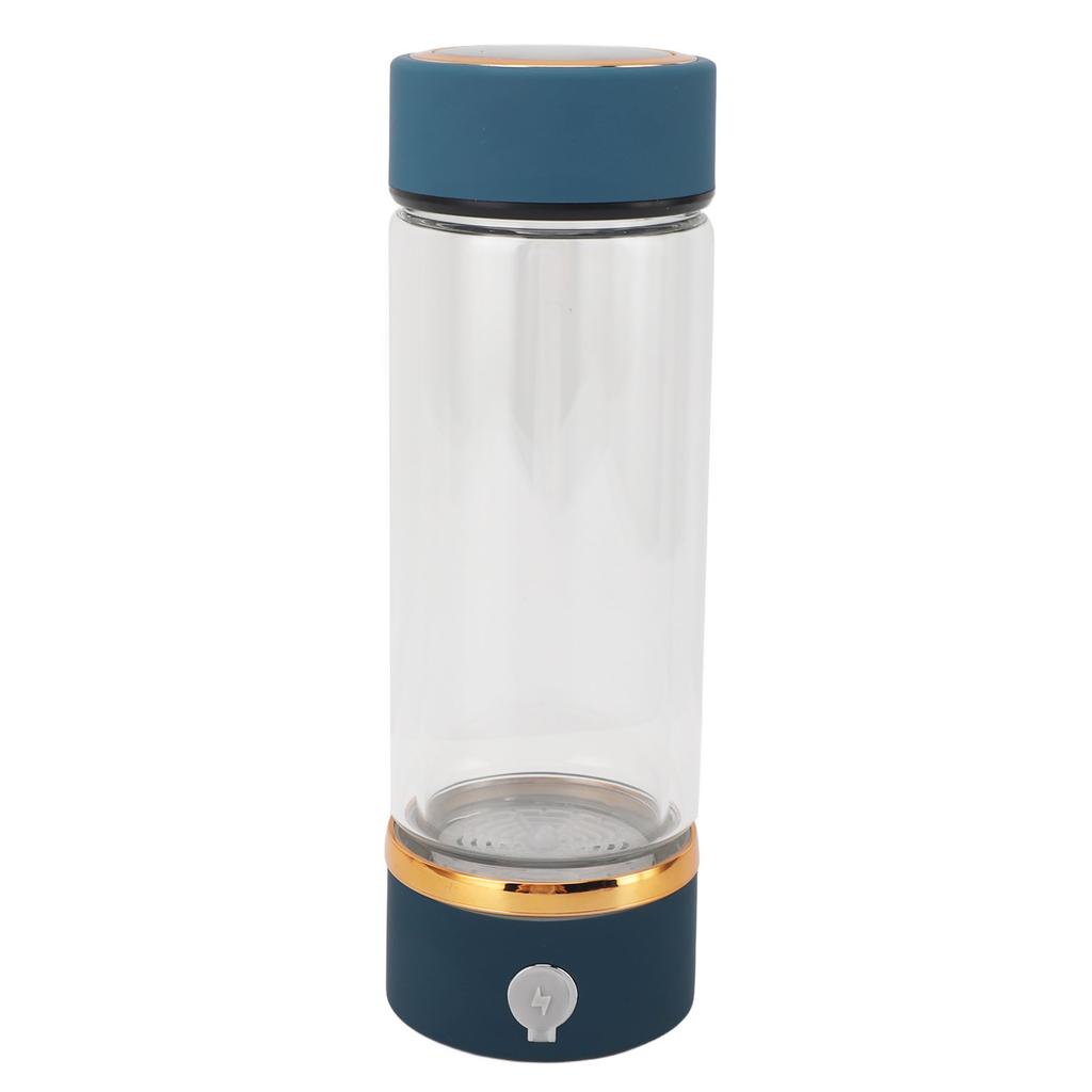 Hydrogen Water Bottle 420ml Rechargeable SPE PEM Technology Portable Hydrogen Rich Water Glass Cup
