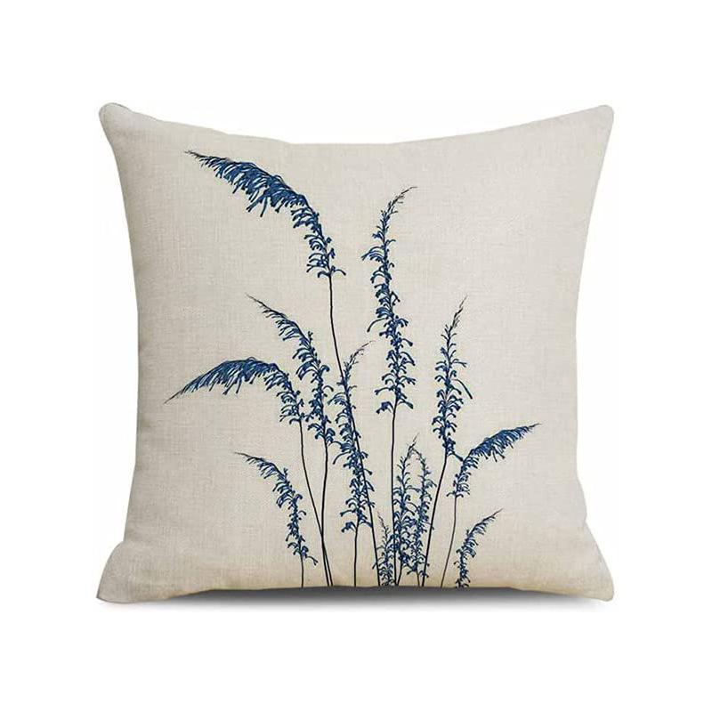 Simple Modern Green Leaves Tropical Plant Series Linen Pillowcase Nordic Small Fresh Style Cushion Cover