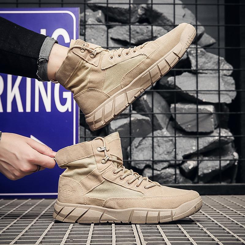 Мужская повседневная обувь, армейские ботинки для пустыни, кожаные, парусиновые, осенне-весенние, прогулочные, мужские повседневные рабочие туфли на плоской подошве, кроссовки
