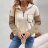 Fleece Jumper Autumn New European and American Color Matching Fleece Sweater