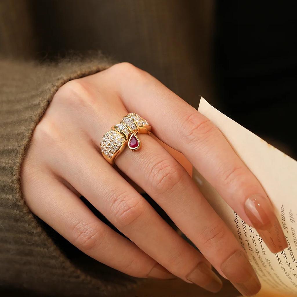 Женское кольцо с антикварными ювелирными изделиями в старинном, высококачественном, элегантном и универсальном стиле, регулируемое отверстие для пар