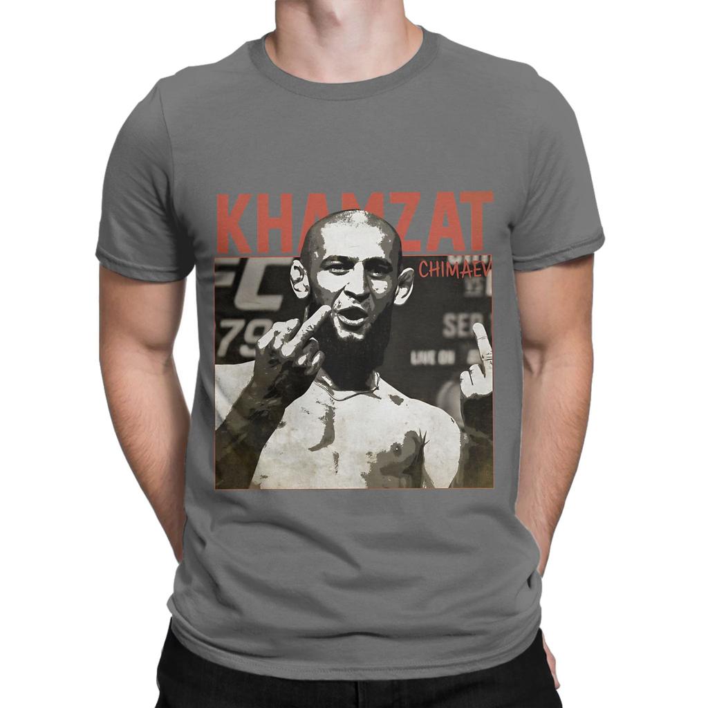 Khamzat Chimaevs TShirt for Unisex Funny Pure Cotton Tee Shirt Round Neck Short Sleeve T Shirt 4XL 5XL 6XL Tops