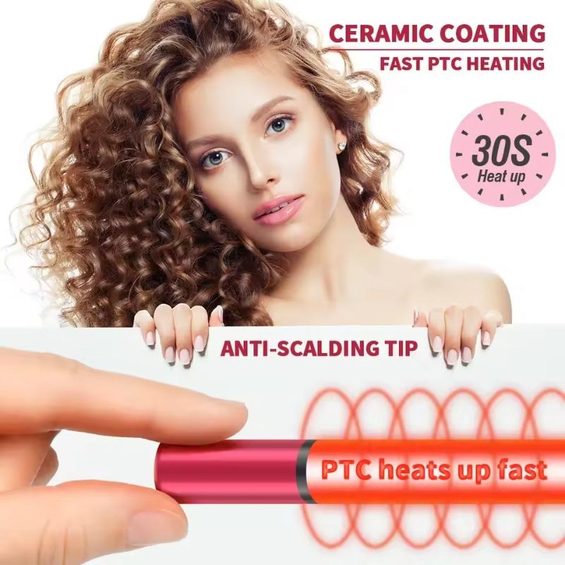 9 мм керамическая палочка-ролик с ЖК-дисплеем, маленькая щипцы для завивки Тедди, профессиональные щипцы для завивки волос для коротких волос, инструменты для укладки волос в салоне