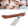 Бритва из искусственной кожи, легкий портативный палисандровый парикмахерский ручной бритвенный станок для мужчин (без лезвия)