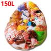 Clear Stuffed Animal Bean Bag Chair Cover 150L Plush Toys Storage and Organizing PVC Waterproof Stuffable Beanbag Chair Cover