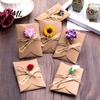 Изысканные праздничные открытки 5 шт. DIY открытки с сухоцветами, ручная работа, открытка с искусственными цветами, джутовая веревка, романтический подсолнух