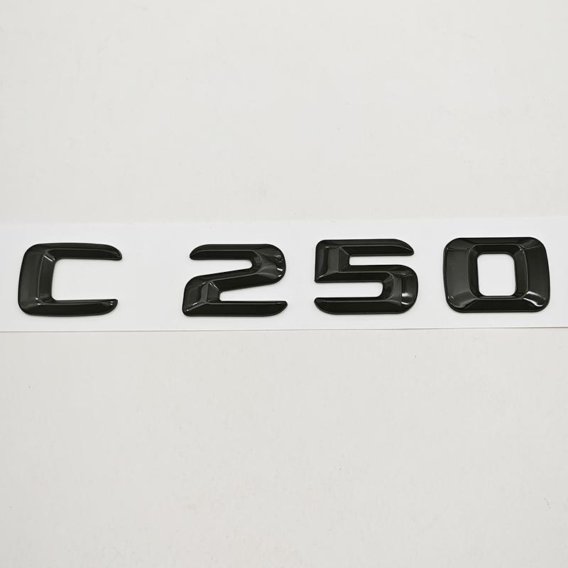 3D ABS Car Letters Logo C200 C250 C260 4MATIC Rear Trunk Badge Emblem Sticker For Mercedes Benz C Class W206 Tail Accessories DY6