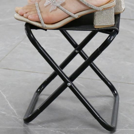 Mini Folding Stool Portable Lightweight Heavy Duty Waterproof Oxford Cloth Outdoor Camping Backpacking Beach Picnic Fishing Collapsible Chair Seat