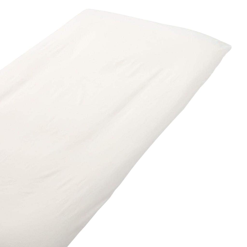 MUJI Washed Futon Fitted 120 x 200 x 83334277 Sheet/Shallow Sheet, Off-White, Semi-Double Size, 3-10cm,