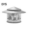 Round Chimneys Cover with Mesh Screen Tapered Top Metal Chimneys Cover Weather-proof Outside Roof Cone Top Fireplace Exhaust Rain Cover