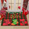 Рождественский коврик для пола с Санта-Клаусом — Впитывающий противоскользящий коврик для ног, стильный декор, создающий праздничную атмосферу для прихожей, спальни