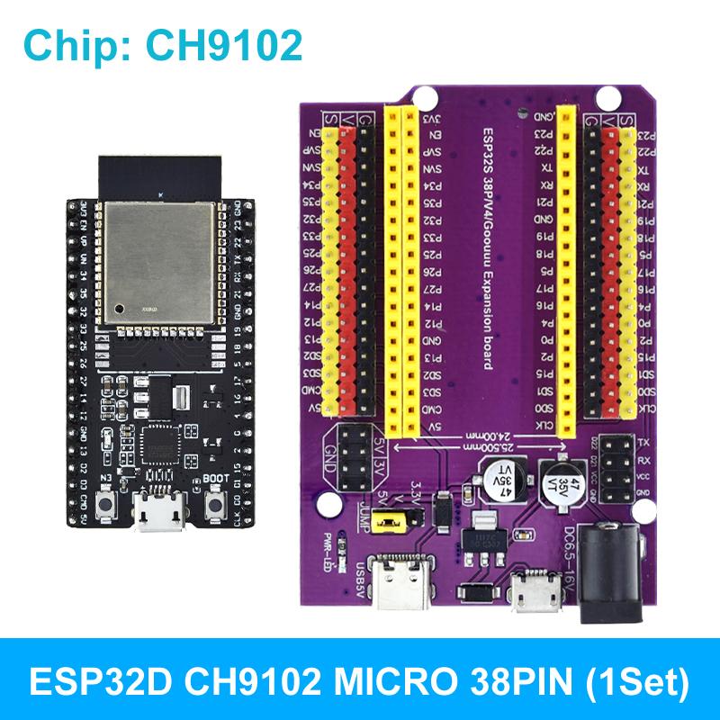 ESP32 Development Board TYPE-C/MICRO USB CP2102 WiFi+Bluetooth Dual Core ESP32-DevKitC-32 ESP-32 Expansion Board 38PINS