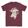 Футболка Crayon Shin-Chan Летняя Футболка из Хлопка с Японским Мультфильмом для Пары, Футболка Сделай Сам на Заказ, Футболка с Коротким Рукавом, Веселая Одежда Y2K