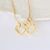 ZRM Fashion Hollow Pet Paw Footprint Necklace Shellhard Cute Animal Dog Cat Love Heart Pendant Necklace Jewelry For Women Girls