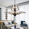 Candle Crystal Chandelier Vintage Candle Led Pendant Light Room Decor Ceiling Hanging Light for Living Room