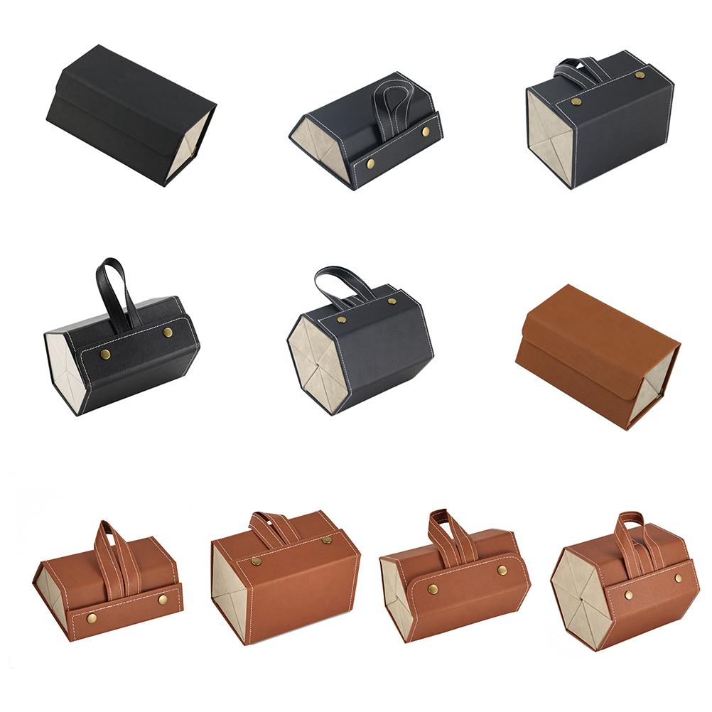 Органайзер для солнцезащитных очков с несколькими отделениями, складная коробка для хранения очков и ювелирных изделий, портативный чехол для очков из ПУ кожи для хранения