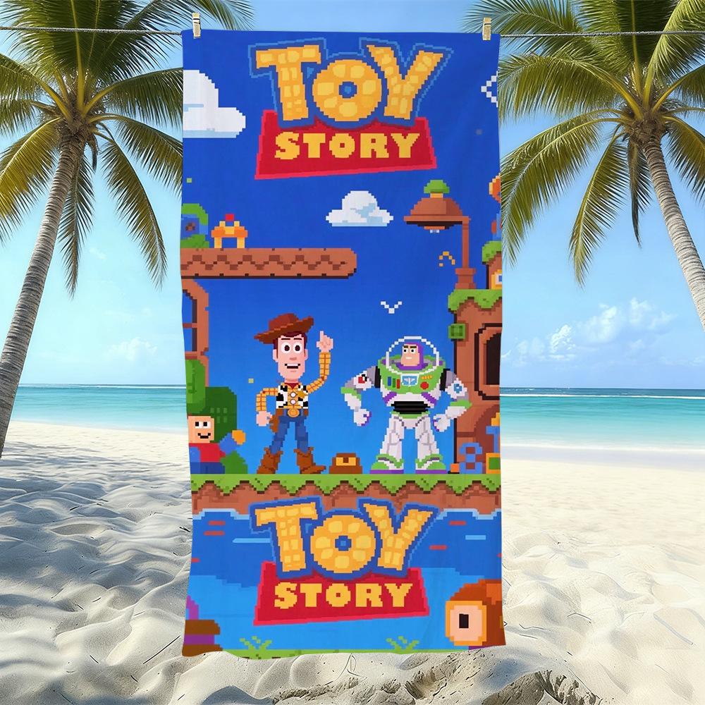 New Bath Light Beach Towel Children'S Adult Toy Story Bath Towel Water-Absorbing Quick-Drying Towel