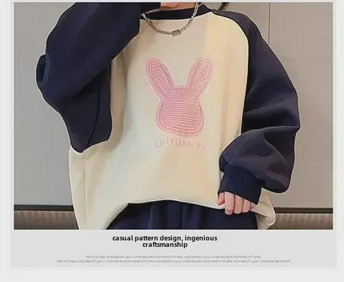 Stylish Girls' Spring & Autumn Suits: Trendy Sportswear for 8-9 Year Olds