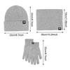 Casual Knit Winter Hat Warm Fleece Neck Scarf Trendy Winter Set  for Women Men