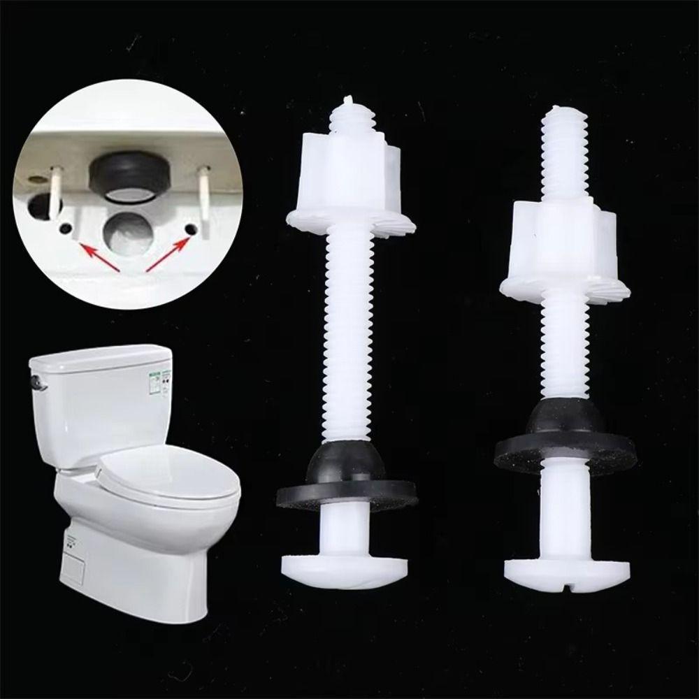 New Plastic Toilet Seat Hinge White With Washers Toilet Screw Bathroom Accessories