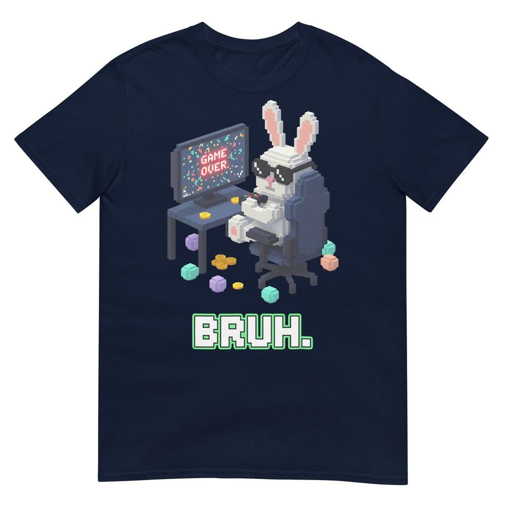 Boys Bruh Happy Easter Day Bunny Egg Video Game Kids Gamer Tshirt