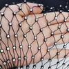 1 ярд Кристалл Диаманд Рыболовная сетка Ткань Ажурная Эластичная Сетка Кружевная Ткань Для Шитья Платье Сумка Обувь Одежда Материал