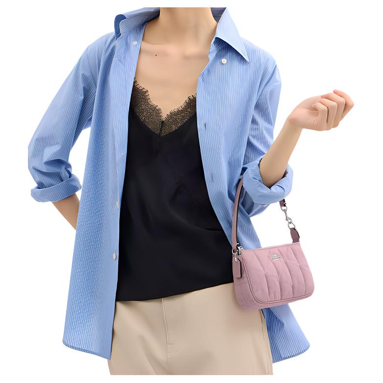 Coach Nolita 19 Diamond Pattern Hardware Denim Handbag Small Women handbags Carnation-Pink CBK58-SVY2V