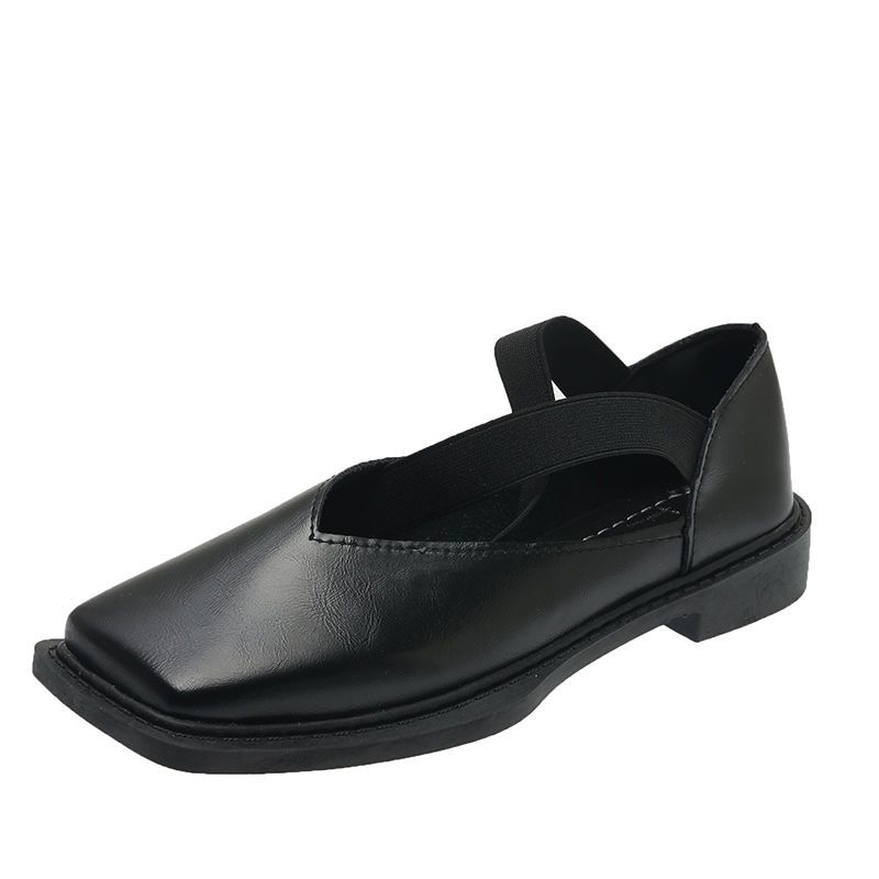 Модная обычная кожаная повседневная женская летняя обувь Туфли для женщин 2024 готические туфли Мэри Джейн с квадратным носком и каблуком Офис E Мода Молодежь H