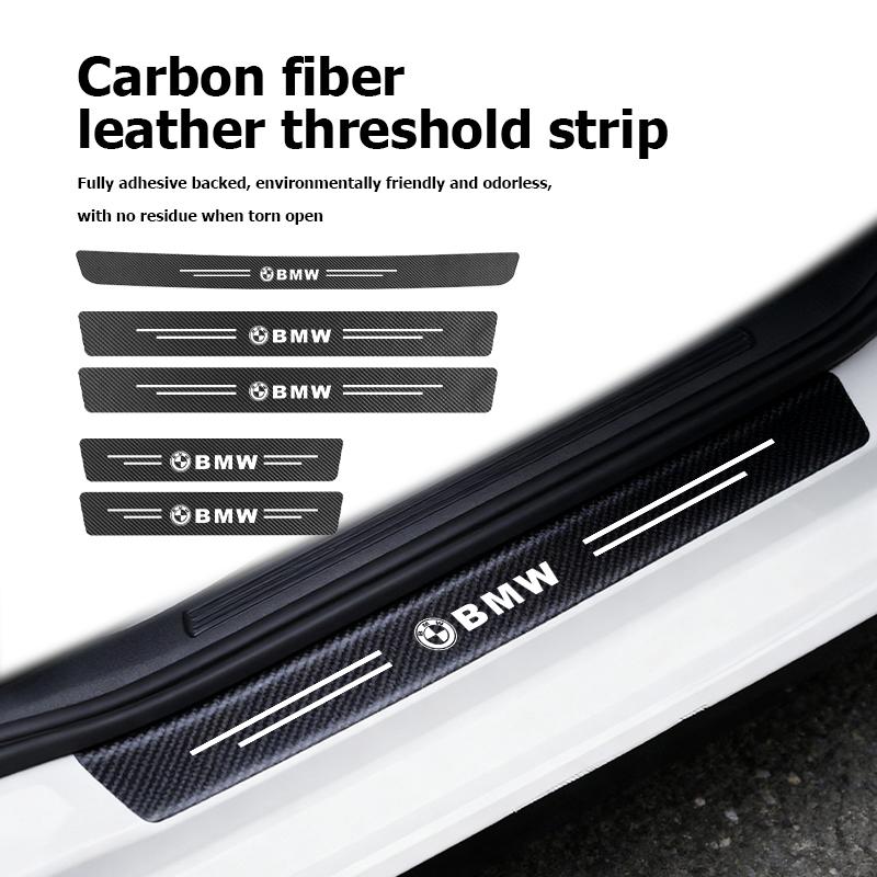 HVHE9 Car Door Carbon Fiber Sill Anti Scratch Protect Strip Sticker For BMW Performance X1 M3 M6 F01 F02 E34 E36 E60 F10 F20 X6