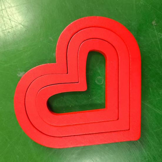 1 комплект украшений в виде сердечек ко Дню святого Валентина, сделай сам, съемная деревянная фигурка в форме красного сердца, статуэтка, скульптура, украшение для домашнего офиса и рабочего стола