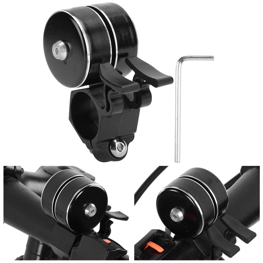 Велосипедный звонок 120 дБ с двойным щелчком, звонок на руль велосипеда, сигнализация, запчасти для велосипеда для безопасности на открытом воздухе, черный