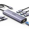 Hub USB C - Ugreen - 15598 - 6 En 1 - HDMI 4K - Ethernet Gigabit - Charge 100W