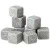 Set of 9 Reusable Granite Whiskey Stones Soapstone Ice Cubes Drink Coolers