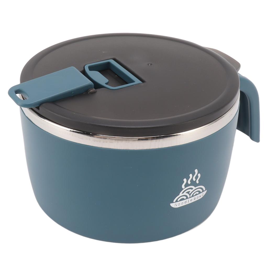 Миска для лапши быстрого приготовления из нержавеющей стали 900 мл Миска для лапши с крышкой для офиса студенческого общежития