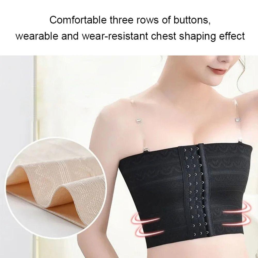 1 шт. с бретелями бюстгальтера формирователь груди плоский жилет грудь бандаж для груди усиленный корсет майка