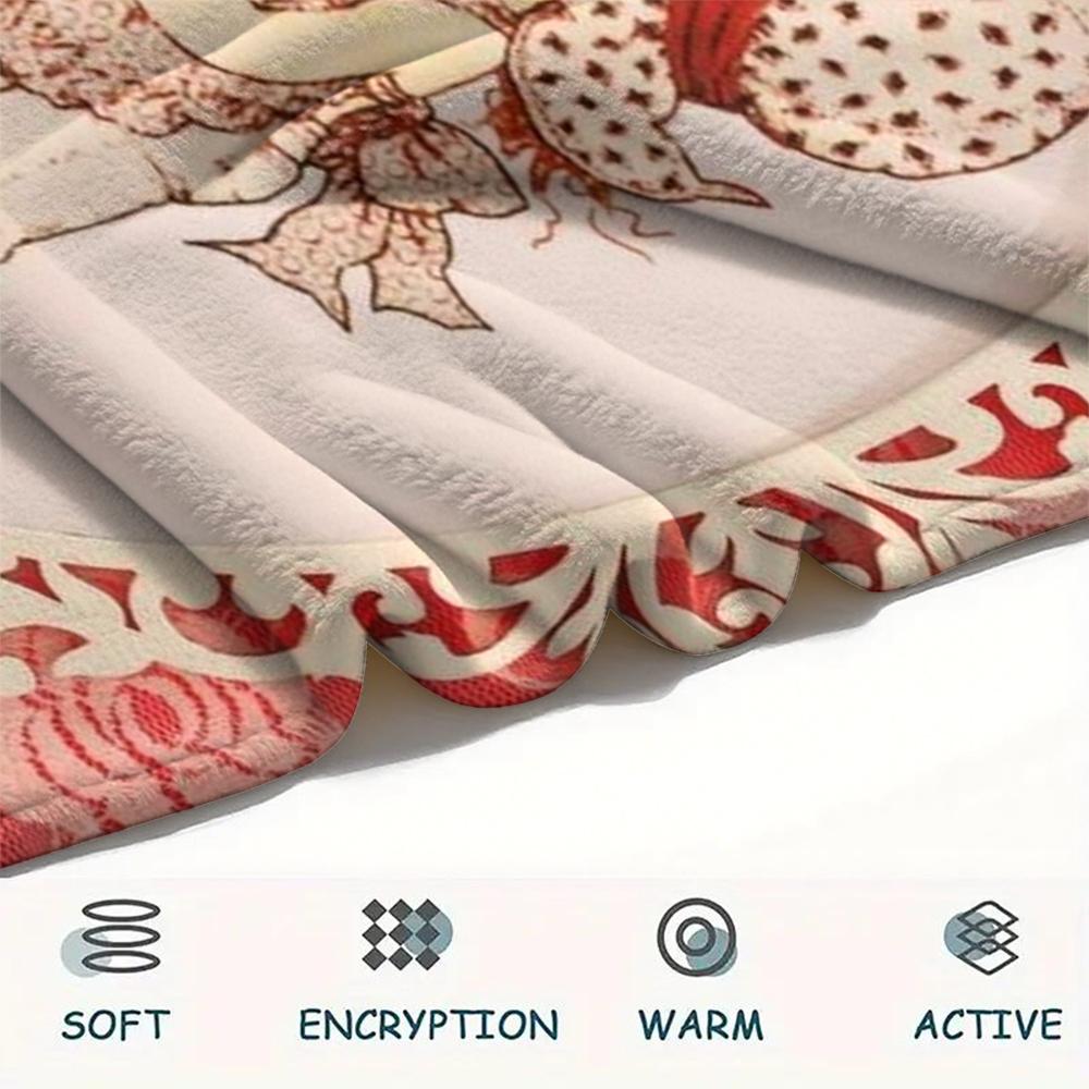 1PC Sarah Kay Print Flannel Blanket, High quality Comfortable for All Seasons, Home Decor, Warmth and Comfort, Perfect for Christmas Gifts143