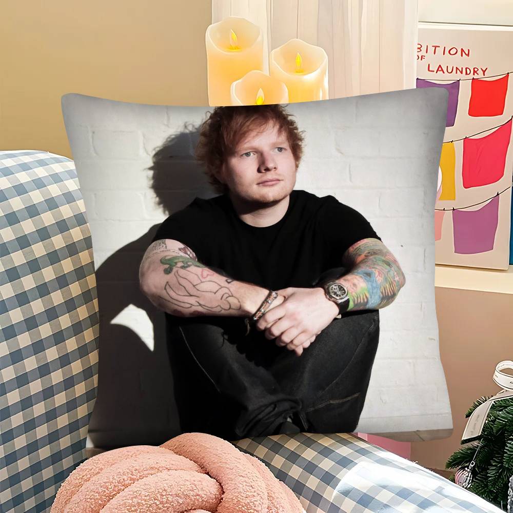 1 шт. Наволочка для подушки E-Ed Sheeran Play Модная квадратная наволочка Спальня Диван Гостиная Ins Декор Отдых
